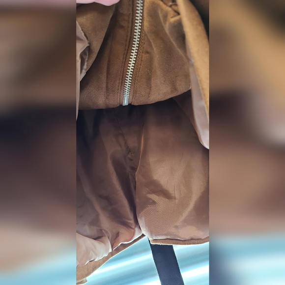 INC international concepts ruffle fuax suede western zip jacket - Picture 8 of 8